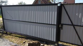 Купить сваи для ворот в Мценск. Заказать ворота на сваях под ключ от 21731 руб